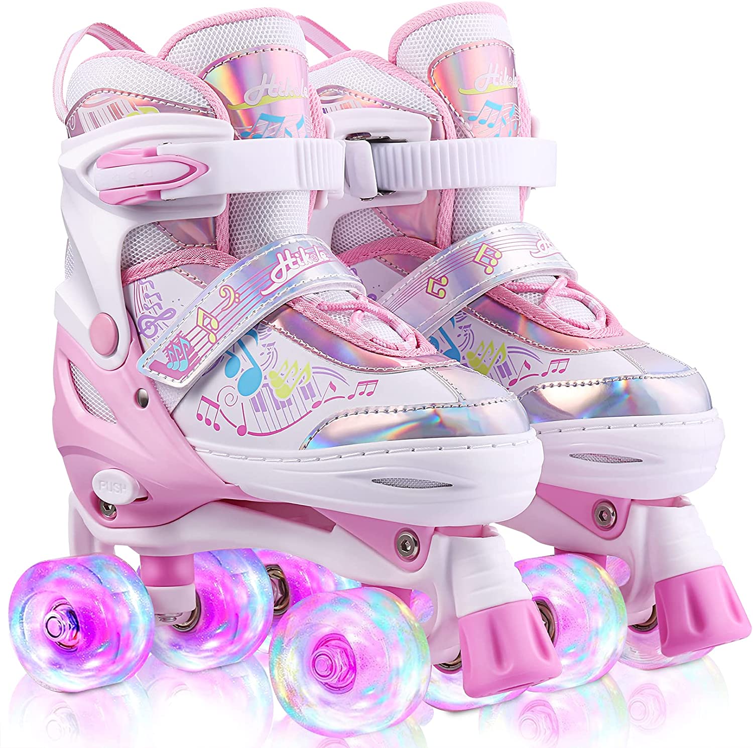 Patins à roulettes en ligne réglables pour enfants, patins de sport de  plein air pour enfants, roues éclairantes à lame, chaussures de patin à roulettes  pour garçons et filles