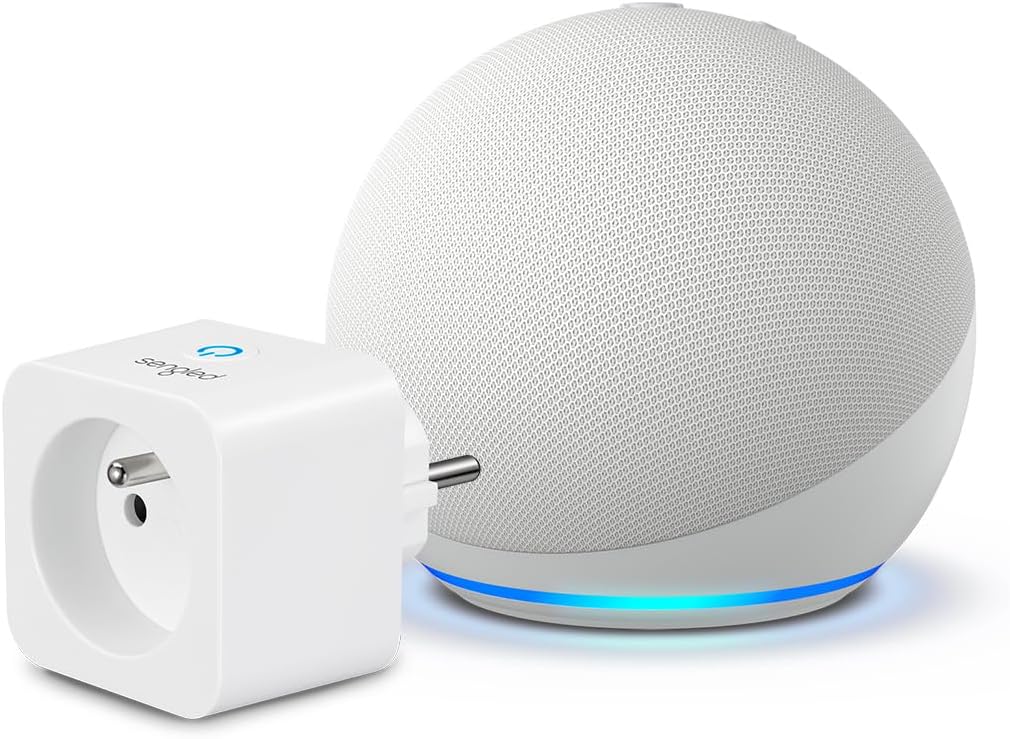 Echo Dot (5e génération, modèle 2022)  Blanc + Sengled Smart Plug,  Fonctionne avec Alexa - Kit de démarrage Maison connectée!:; , - Monrespro  RDC