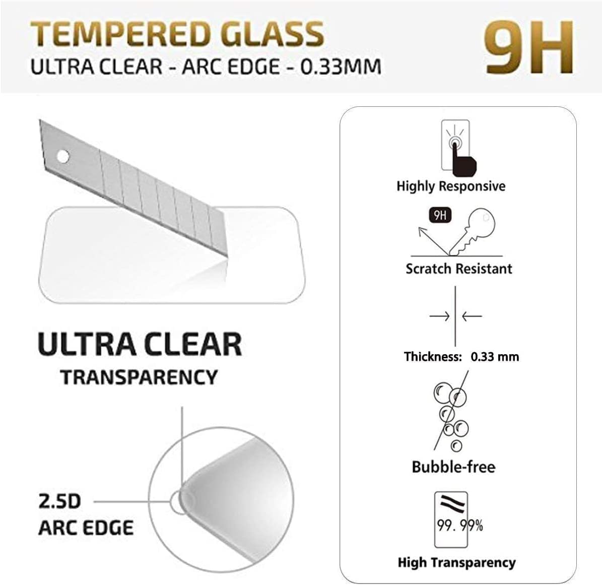 Protection écran Verre Trempé Pour Sony Xperia 1 III - Dureté 9H - Transparent - Lot Neuf