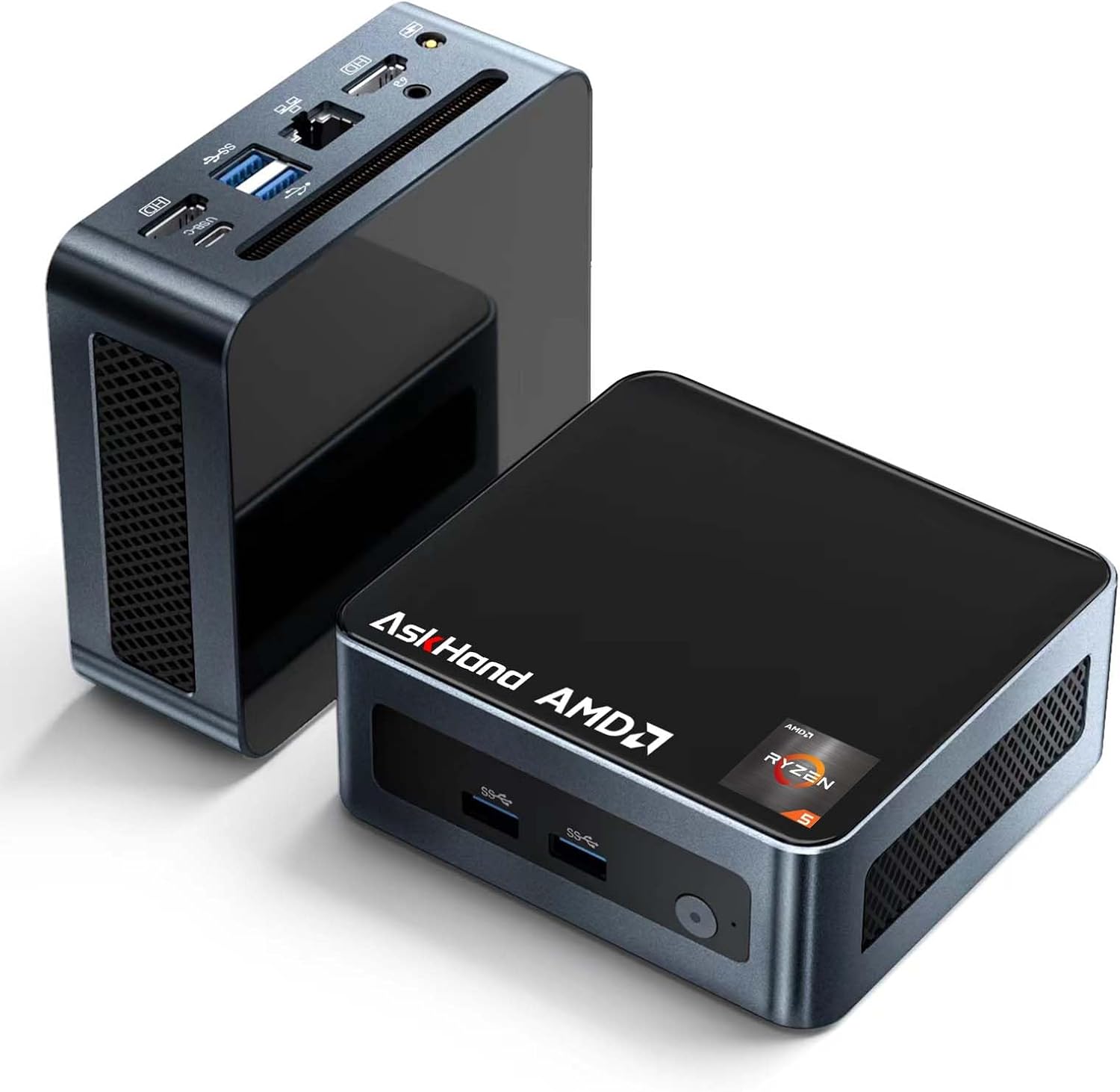 Mini PC AMD Ryzen 5 5500U (6 cœurs/12 threads jusqu’à 4 GHz), 16 Go de RAM DDR4, SSD PCIe NVMe de 512 Go, Wi-Fi 6, Bluetooth 5.2, 4 ports USB, 1 port USB-C, 2 ports HDMI, triple écran 4K à 60 Hz Visitez la boutique AskHand
