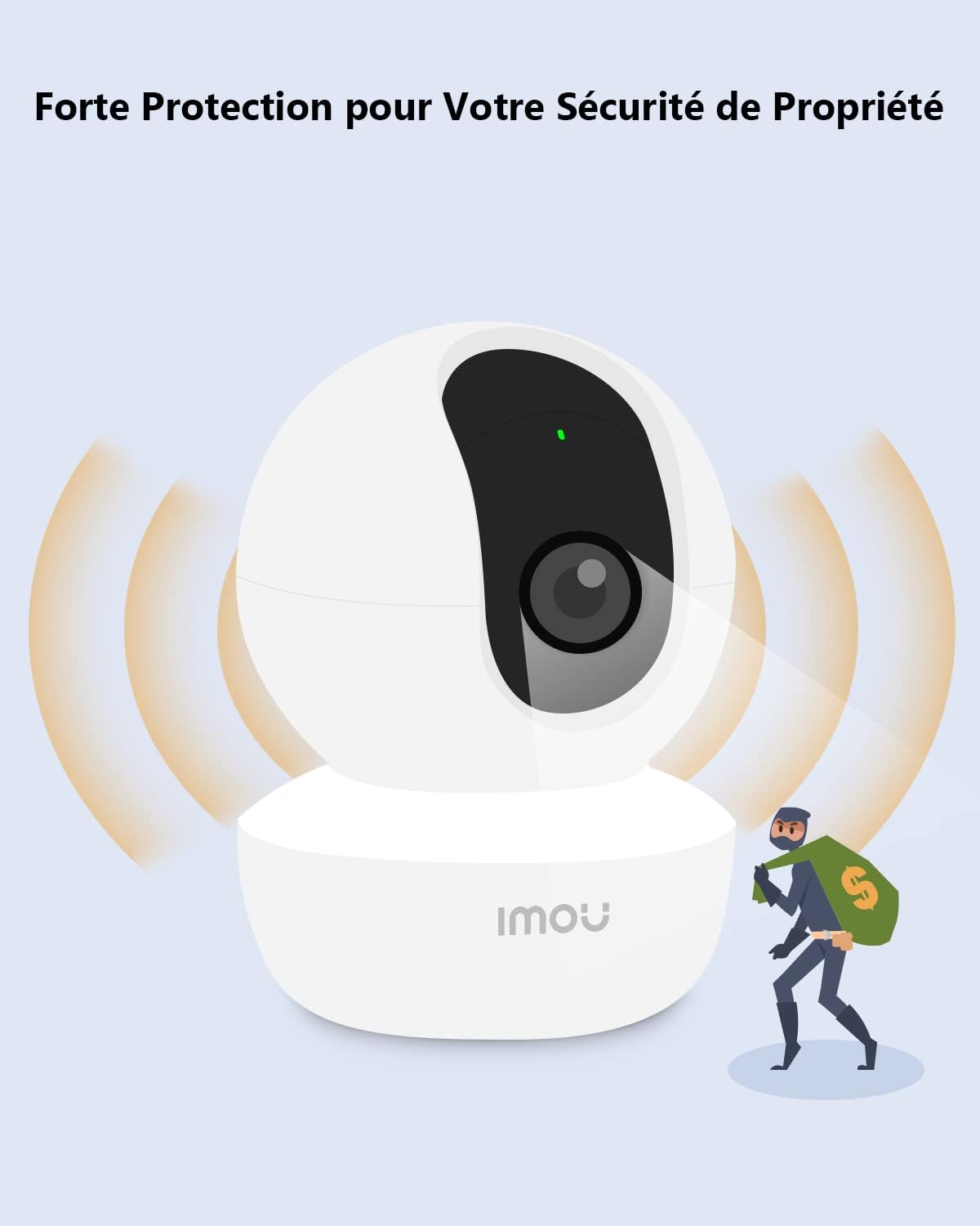 Imou Caméra Surveillance WiFi Intérieur 2.5K(4MP) Caméra 360° Connectée