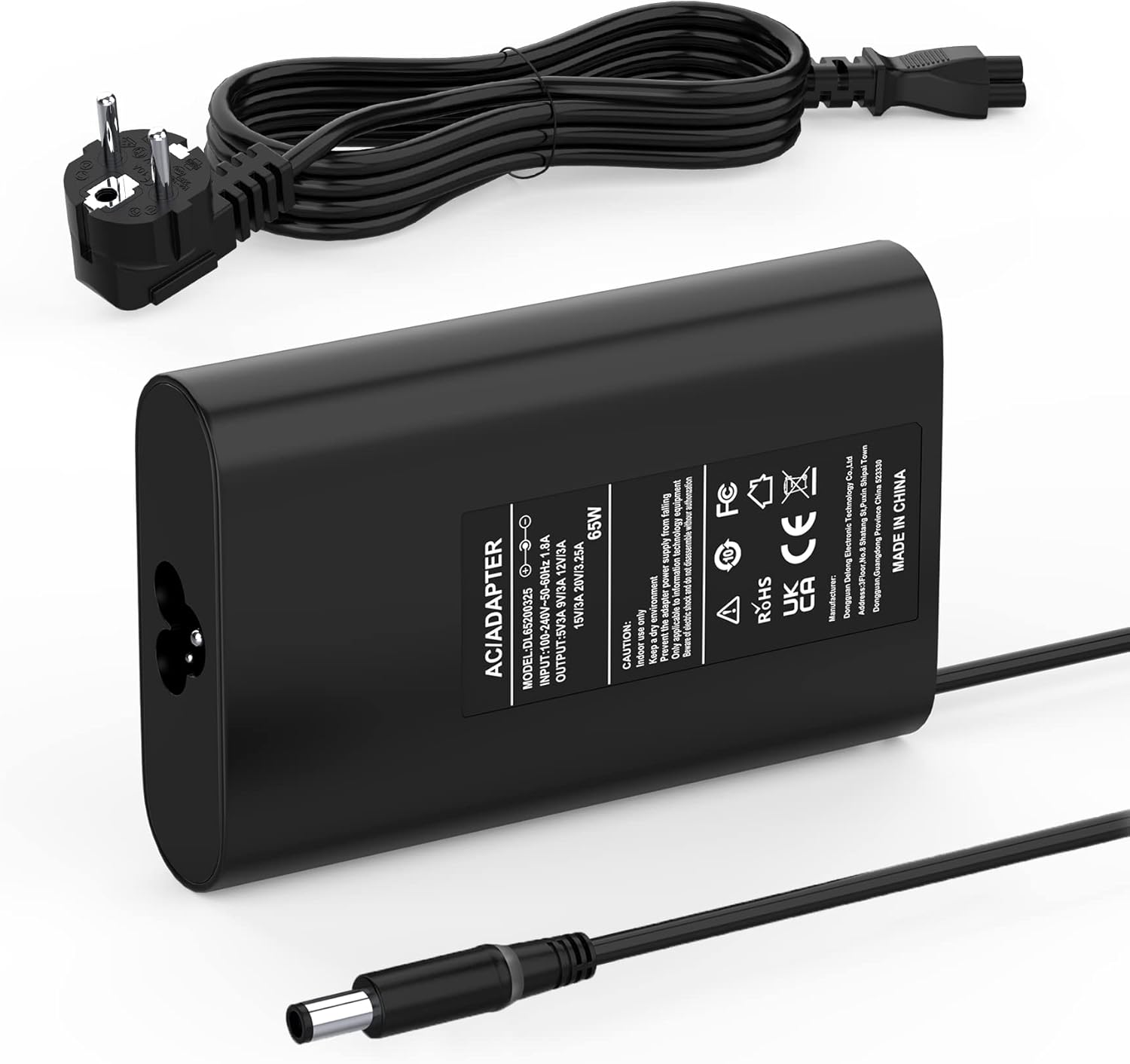 65W Chargeur Ordinateur Portable pour Dell Latitude 7490 7480 7290 7280 5580 5500 5490 5480 5400 E7440 E6430 E6440 E6540 E5540 E5450 E5470 E7450 E7470 E5250 5590 5300 Adaptateur 7.4 x 5.0mm