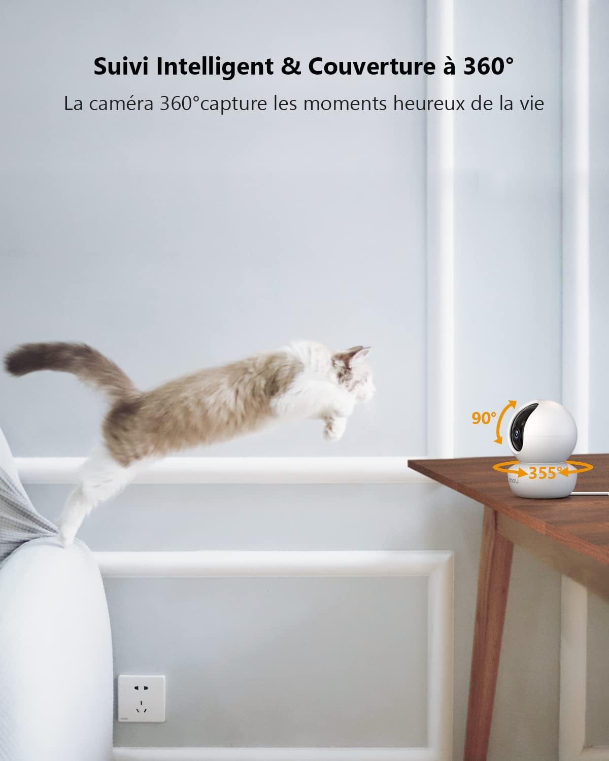 Caméra Imou Surveillance WiFi Intérieure 360° 1080P - Smartphone
