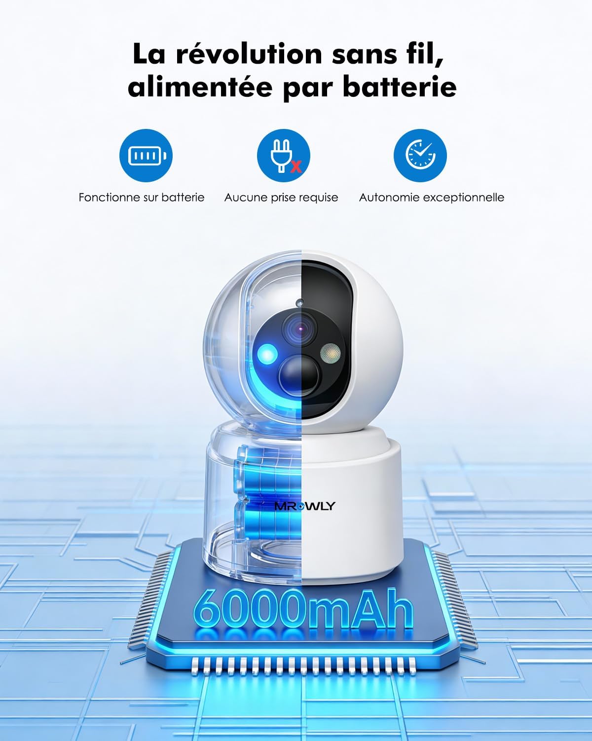 S1 Caméra De Surveillance Wifi 2K Extérieur-Maison Smart Sans Fil