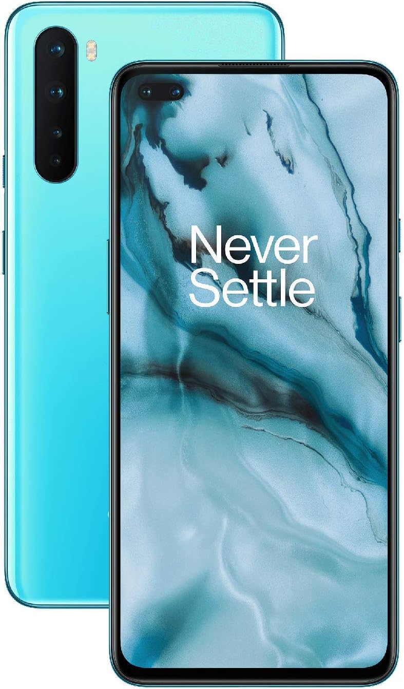 OnePlus NORD (5G) 8 Go RAM 128 Go Smartphone sans contrat, appareil photo quad, Dual SIM. Maintenant avec Alexa Built-in – 2 ans de garantie – Blue Marble (reconditionné)