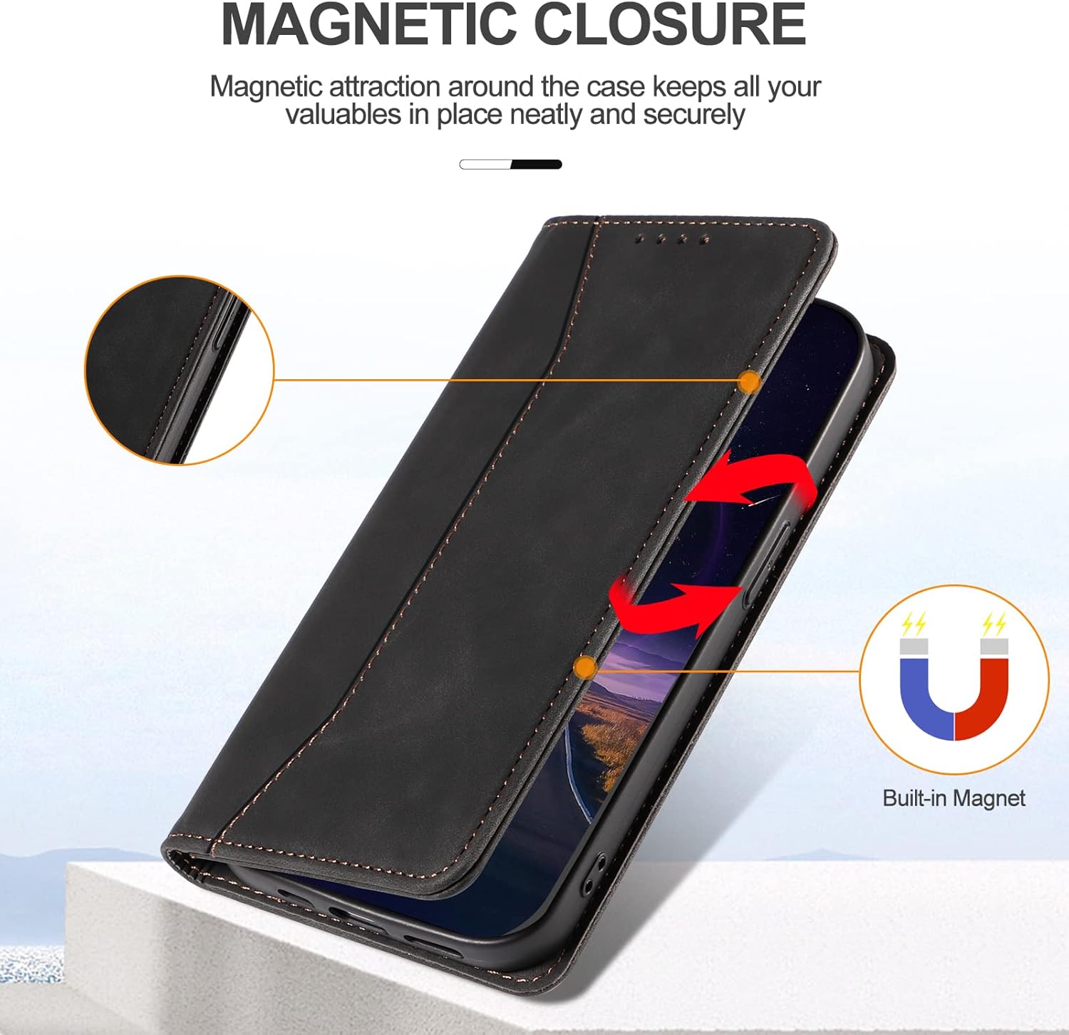 Étui pour OnePlus Nord CE 2 5G 6 43 Pouces en PU Cuir avec Conception