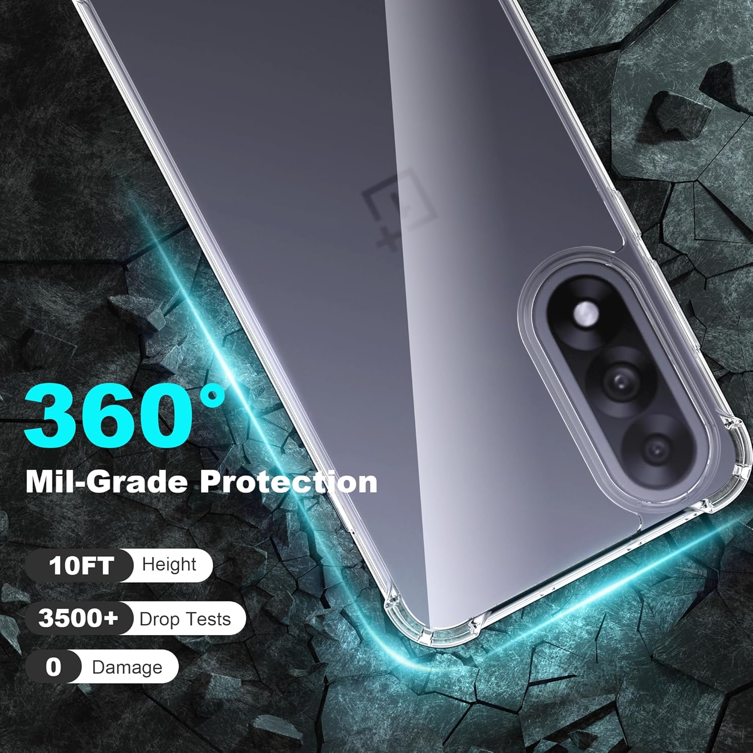 Kit Protection OnePlus Ace Pro : Verre Trempé + Coque Silicone TPU Transparente - Antichoc