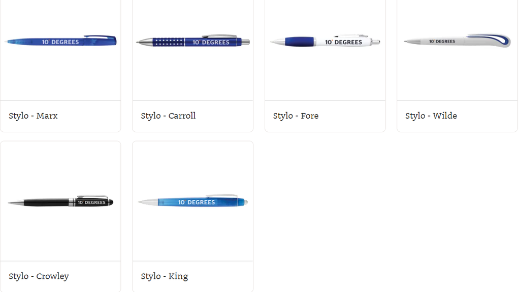Impression des stylos (100 pièces - 1 couleur)